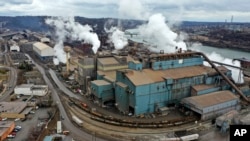 ภาพส่วนหนึ่งของโรงงานของ U.S. Steel Corporation ซึ่งถูกบริษัท Nippon Steel จากญี่ปุ่นยื่นข้อเสนอซื้อกิจการในราคาราว 14,000 ล้านดอลลาร์