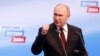 Kandidat presiden Rusia dan petahana Presiden Vladimir Putin berbicara setelah TPS ditutup, di Moskow, Rusia, 18 Maret 2024. (Foto: REUTERS/Maxim Shemetov)