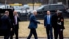 President Joe Biden leaves Walter Reed National Military Medical Center in Bethesda, Md., Feb. 16, 2023. The results of the 80-year-old's annual health exam, released the same day, describe him as "healthy" and "fit to successfully execute the duties of the Presidency."