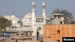 FILE - The Gyanvapi mosque stands in the northern city of Varanasi, India, Dec. 12, 2021.
