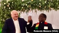 Zimbabwe President Emmerson Mnangagwa with his Belarus counterpart, President Alexander Lukashenko