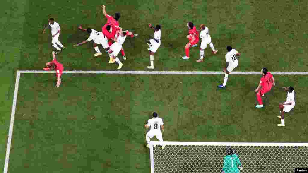 Match ant Ghana ak Kore di Sid nan Gwoup H la nan Mondyal Foutbol Qatar la, 28 Nov. 2022.