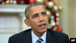 Barack Obama à la Maison Blanche, le 3 décembre 2015. (AP Photo/Evan Vucci) 
