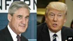 Rais Donald Trump (kulia), Robert Mueller 