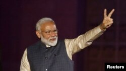 Perdana Menteri India Narendra Modi di New Delhi, 23 Mei 2019.