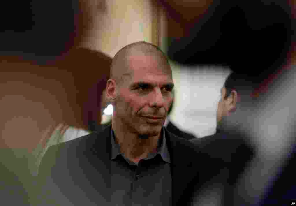Finance Minister Yanis Varoufakis, an outspoken critic of the austerity measures, after being sworn in at the presidential palace in Athens, Jan. 27, 2015.