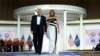 47-й президент США Дональд Трамп и первая леди Мелания Трамп на балу главнокомандующего в Вашингтоне. Бал главнокомандующего - первый из трех балов по случаю торжеств 60-й президентской инаугурации, 20 января 2025 года, Вашингтон