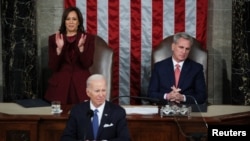 U.S. President Joe Biden delivers State of the Union address at the U.S. Capitol in Washington on Tuesday night