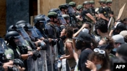 Protestos em Washington na quarta-feira perto da Casa Branca