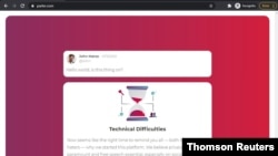 Captura de pantalla del portal Parler.com con el mensaje de su director ejecutivo John Matze el 16 de enero de 2021.