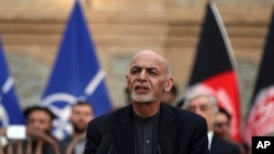 Afghan President Ashraf Ghani, speaks during a joint news conference in presidential palace in Kabul, Afghanistan, Feb. 29, 2020.