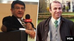  کامران قادری (راست) و مسعود مصاحب، دو ایرانی–اتریشی زندانی در ایران. 