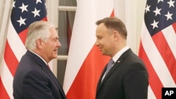 蒂勒森与波兰总统安杰伊·杜达(Andrzej Duda)1月26日会晤
