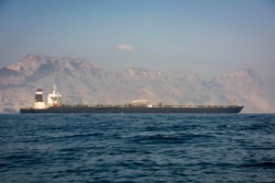 The United States moves to halt the release of the Iranian supertanker Grace 1, Aug. 15, 2019, detained in Gibraltar for breaching EU sanctions on oil shipments to Syria.