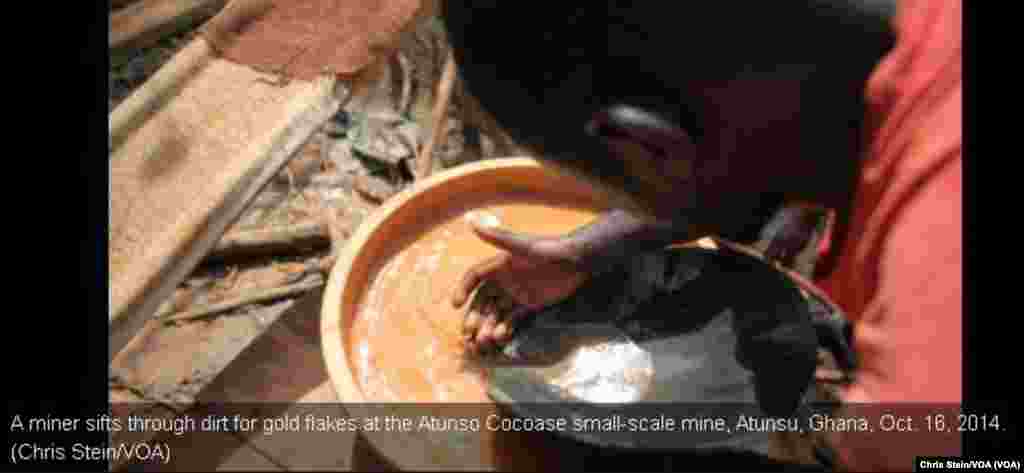 Une mine d'or au Ghana.