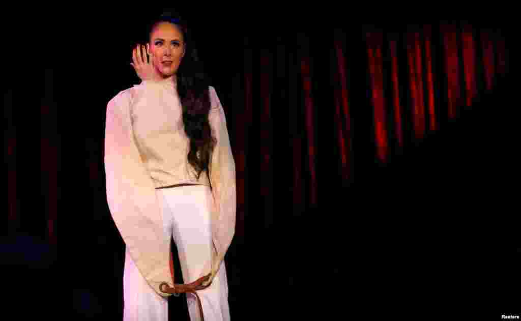 Magician Cassandra "Songstress of Magic" performs at The Magic Castle in Los Angeles, California, October 21, 2021.