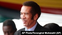 Le président du Botswana, Ian Khama à Harare, Zimbbwe, 24 novembre 2017.