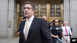 Bivši Trumpov advokat Michael Cohen izlazi iz federalne sudnice u New Yorku (21. avgust 2018.)