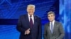 El presidente Donald Trump junto al periodista George Stephanopoulos en un foro organizado por ABC News en Filadelfia, Pensilvania, el martes 15 de septiembre de 2020.