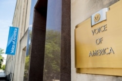 The Voice of America building, Monday, June 15, 2020, in Washington.