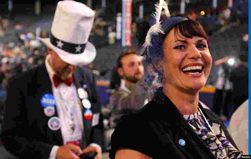 Delegates await the start of the first day of the convention, September 4, 2012.