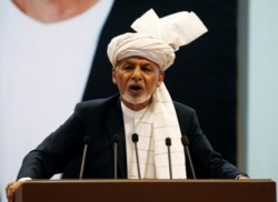 Afghanistan's President Ashraf Ghani speaks during a consultative grand assembly, known as Loya Jirga, in Kabul, Afghanistan April 29, 2019.