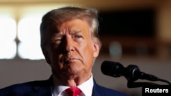 Mantan Presiden AS Donald Trump hadir dalam sebuah acara kampanye di Erie, Pennsylvania, pada 29 Juli 2023. (Foto: Reuters/Lindsay DeDario)