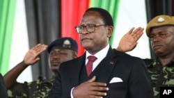 Rais wa Malawi President Lazarus Chakwera mjini Lilongwe, Malawi, Juni 28,2020.