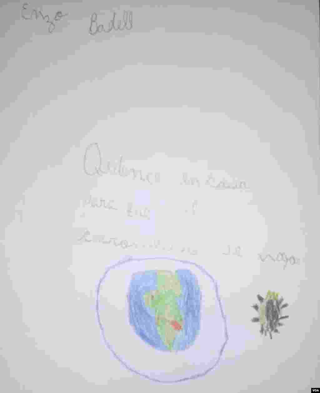 Este dibujo es de Enzo, de 4 años de edad. Dibujar es una de las mejores herramientas para que ellos canalicen la incertidumbre y la angustia que les puede generar el avance del virus.